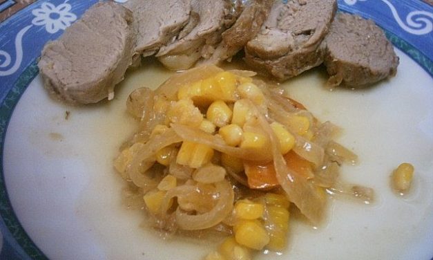 פילה לבן ביין לבן, בצל, גזר ותירס