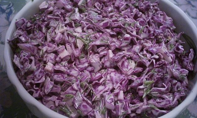 סלט כרוב אדום במיונז