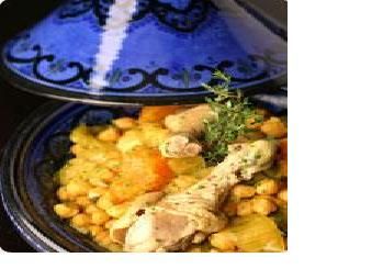 טאגין עוף מרוקאי עוף בזיתים נוסח הרי המאגרב