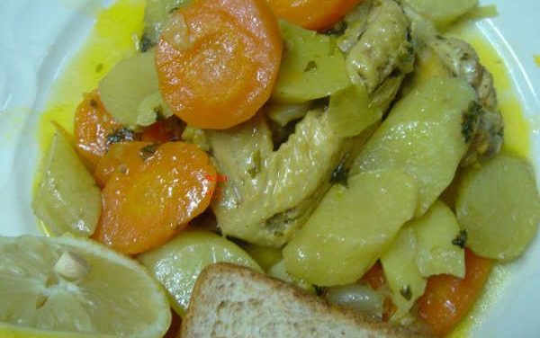 תבשיל ארטישוק ירושלמי/ בטטה קוסביא