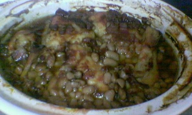 חמין אלגיראי "טפינה" מעלי תרד וחומוס