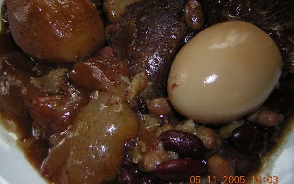 נזיד (חמין) חיטה ושפונדרה נוסח צנעה -" הריס"