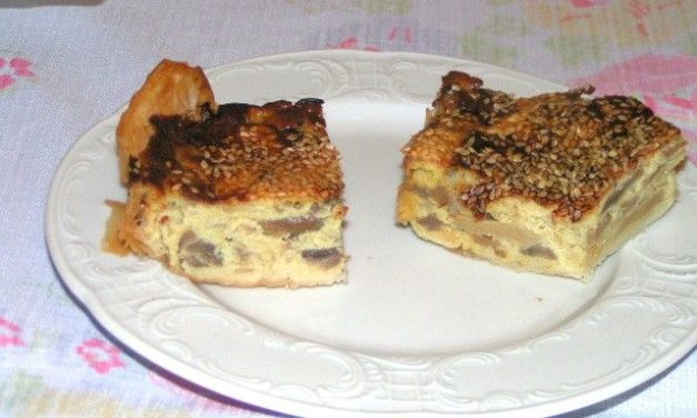 פשטידת פסטה גבינה ופטריות