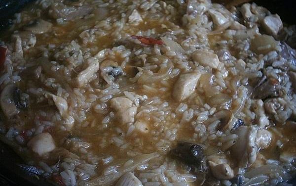 חזה עוף עם ברווז ואורז ברוטב ברביקיו