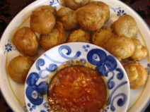 פטריות מטוגנות ברוטב חריף מתוק