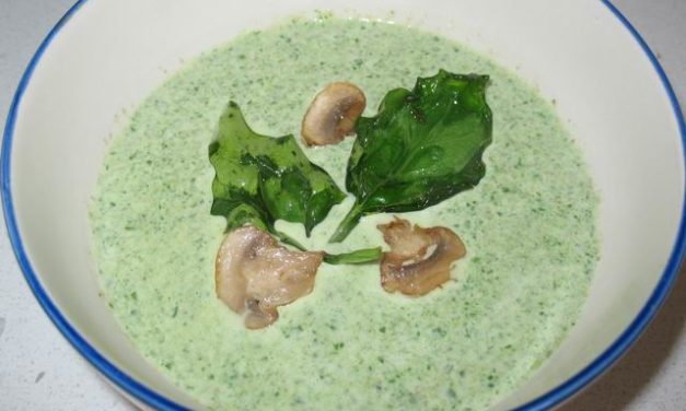 מרק קרם פטריות ותרד