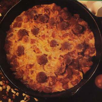 חביתה עם נקניקיות מרגז