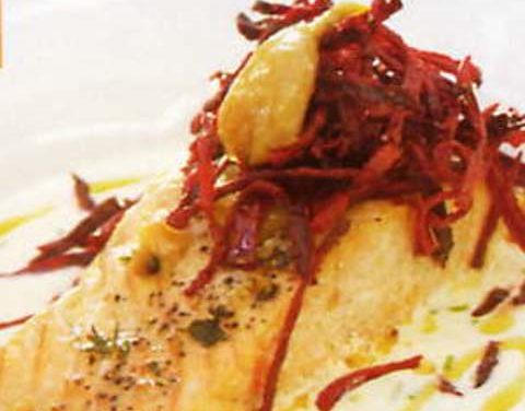 סלמון ברוטב שמנת עירית