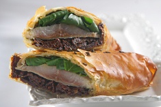 פילה בורי, פטריות ונענע עטופים בפילו