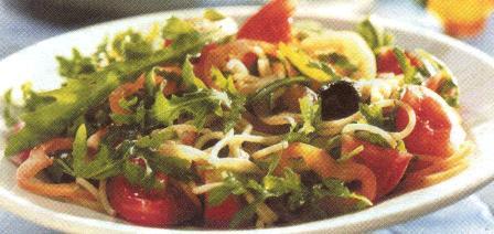 ספגטי ברוקט ועגבניות שרי