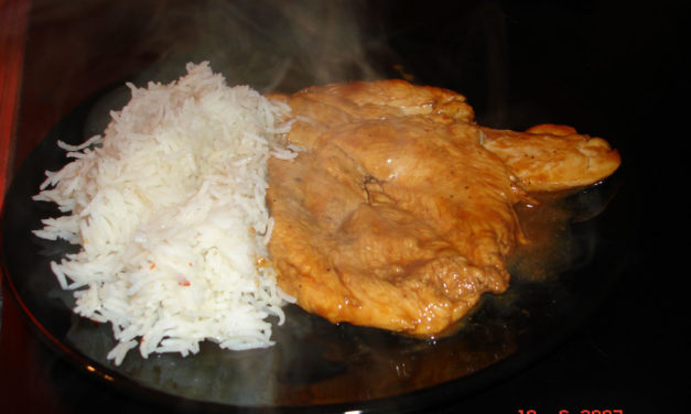 חזה עוף ברוטב רימונים סויה וברביקיו