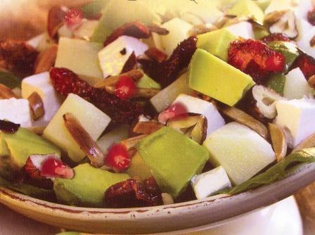 סלט אבוקדו, תפוחי אדמה וגבינת פטה