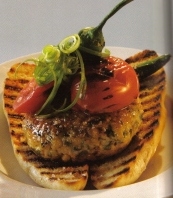 המבורגר של עוף ותירס בזיגוג לימוני