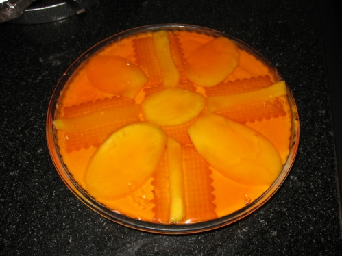 עוגת ביסקוויטים עם ג'לי פירות ללא סוכר