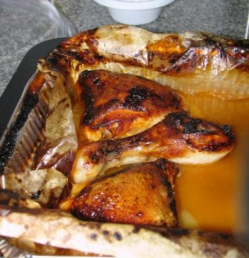 עוף על מצע אננס