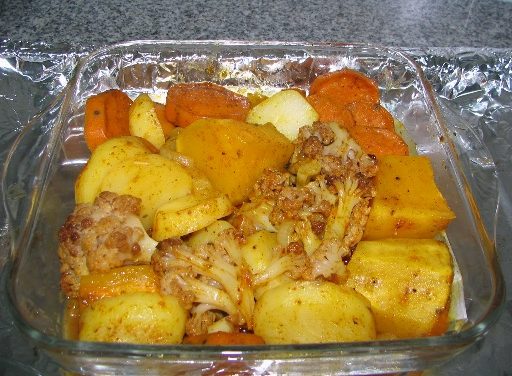 ירקות אפויים בשמן זית