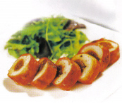 גליל של עוף עם תאנים במעטפת