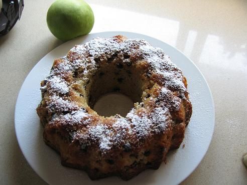 עוגת תפוחים ושוקולד צ'יפס