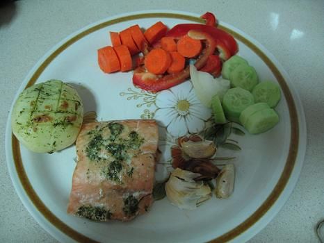 סלמון ותפו"א בתנור