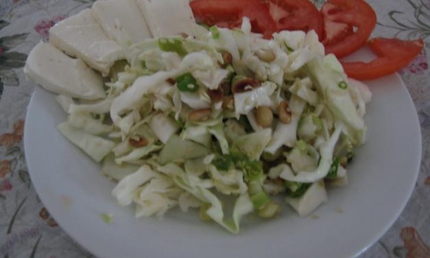 סלט כרוב עם צנוברים וסומסום