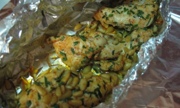 חזה עוף עם צנוברים בתנור