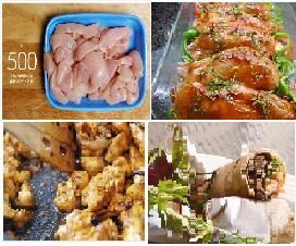 טורטיה פרגית ברוטב צילי חמוץ מתוק