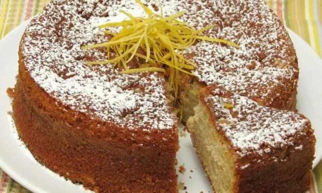 עוגת לימון תפוז ושקדים