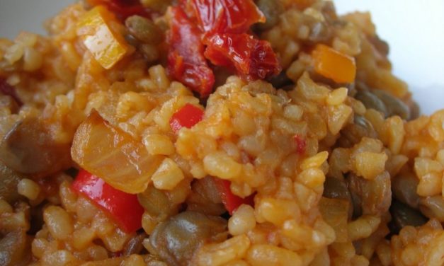 פילאף בורגול עם עדשים ירוקים